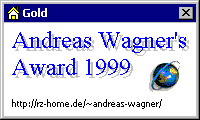 Andreas Wagner's  Gold Award 1999